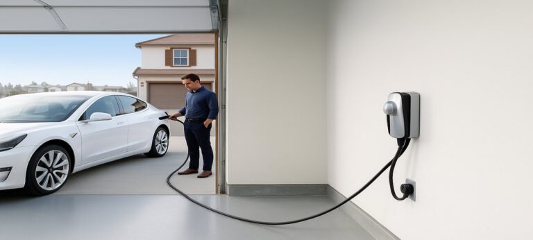 AC car charger installation